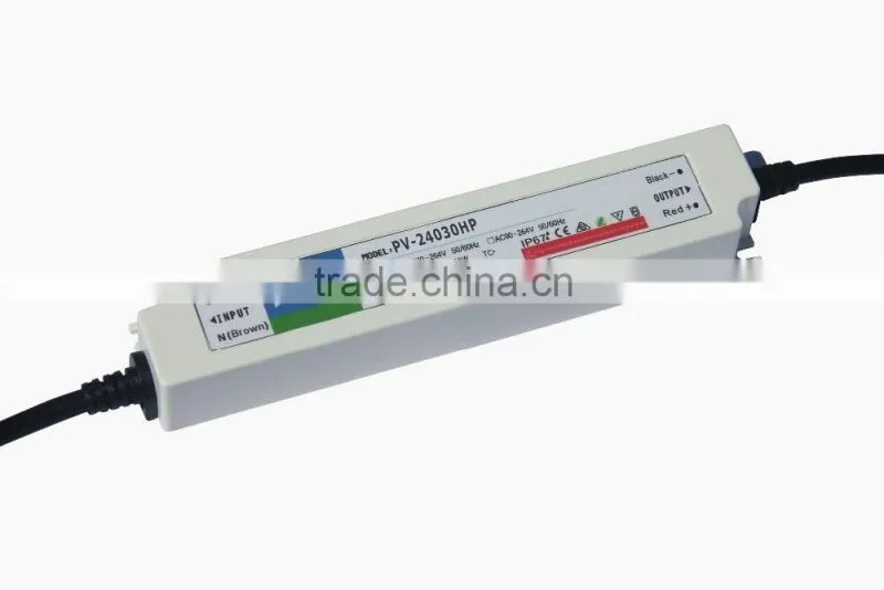 Wholesalers EMC qualified 24VDC 30W Waterproof LED Driver for household and commercial Lighting with high PF