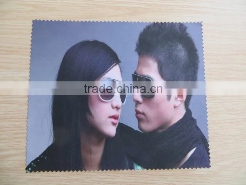 soft touch,custom heat transferred print microfiber cleaning cloth