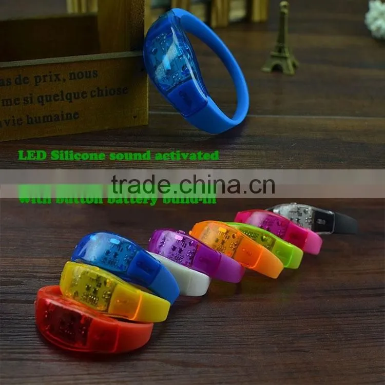 2016 Halloween Antique Rubber Band Sound Sensor Bracelets,led bracelet