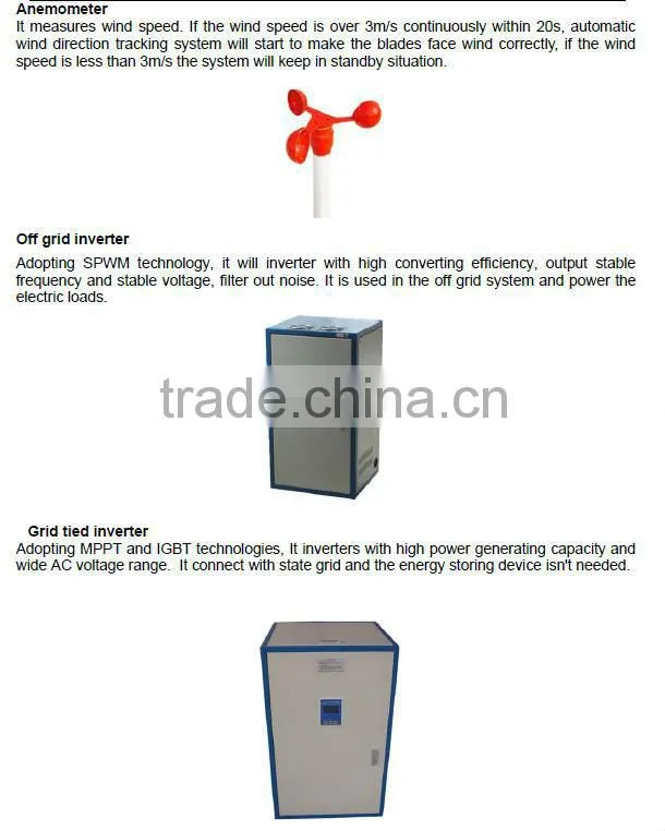 Chinese wind turbine10kw with wind deep cycle batteries