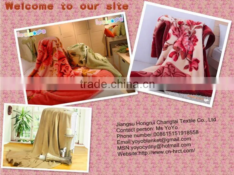 100% polyester blanket with jacquard