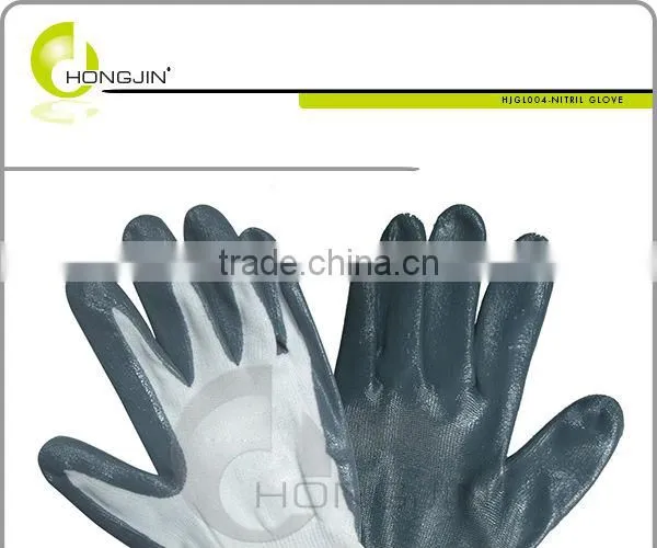 13 Gauge Seamless Knitted Nitrile Safety Gloves