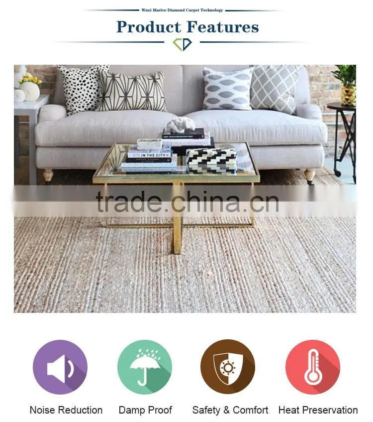 High-Low Loop Piles Environment Non-Toxic Carpet
