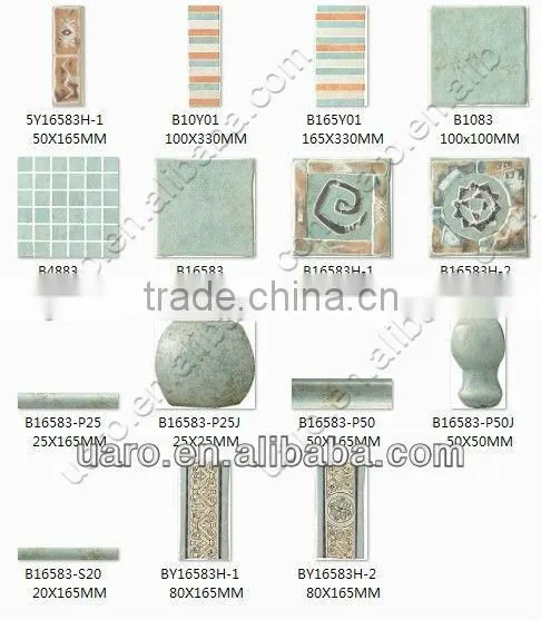 glazed decorative antique brick ceramic vintage blue ceramic bathroom set