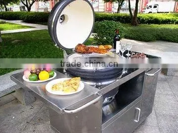 Auplex Outdoor Trolley Stainless Steel Kamado BBQ Table