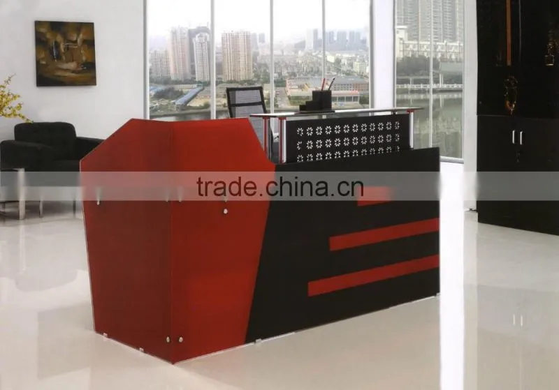 PT-P0401 2016 glass top office modern reception desk for sale