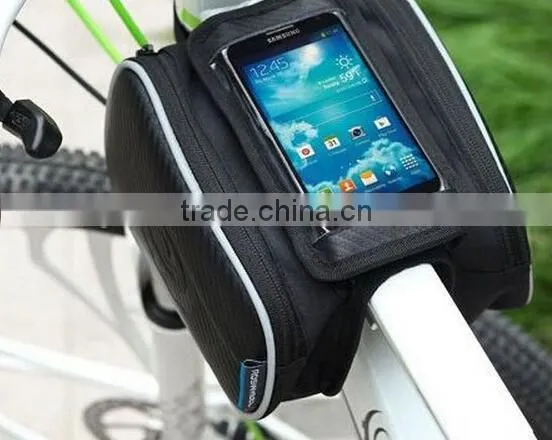 New design bicycle frame bag/Fashion black phone bag /