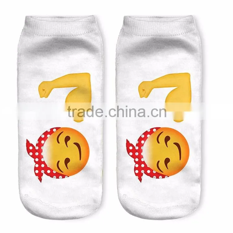 wholesale fashion custom print emoji socks