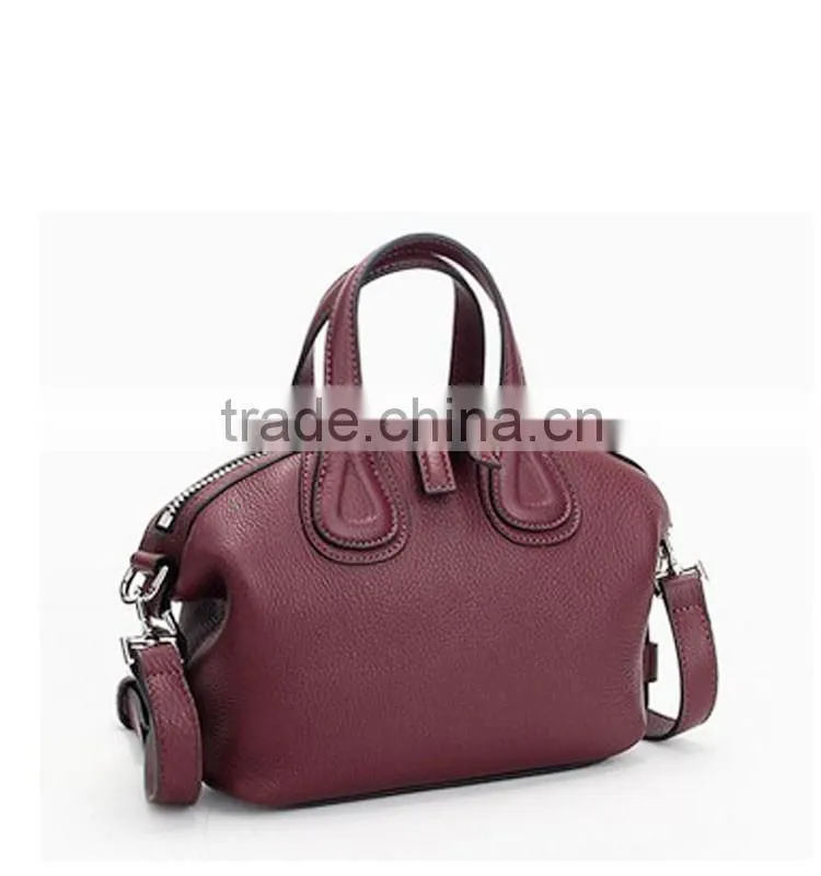 purple color plain leather handbag charms wholesale