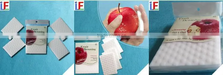 No detergent foam sponge scrubber for fruit cleaning
