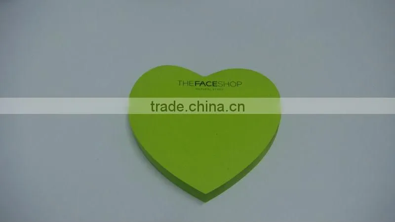 fancy sticky notes with love shaped