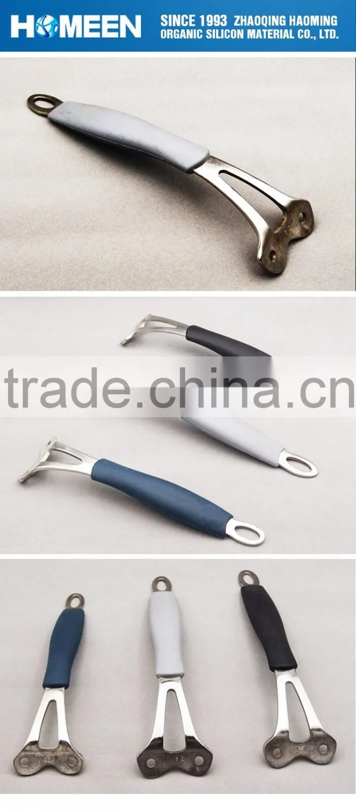 stainless steel pots parts silicon handle for cookware