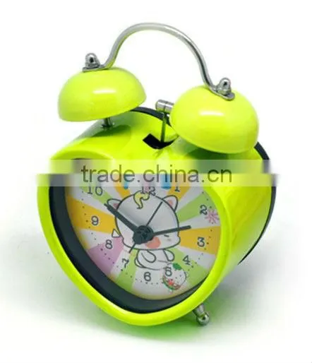 2013 new products Plasticesk/table twin bell /double bell alarm clock for promotion/retail
