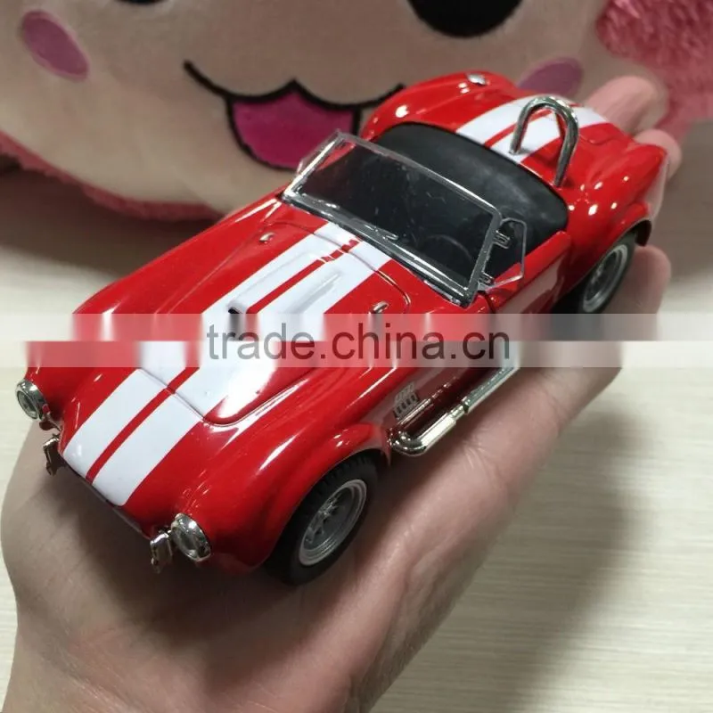 Die cast car 1 32 scale alloy model car Shelby Cobra with light sounds wholesale diecast cars custom logo