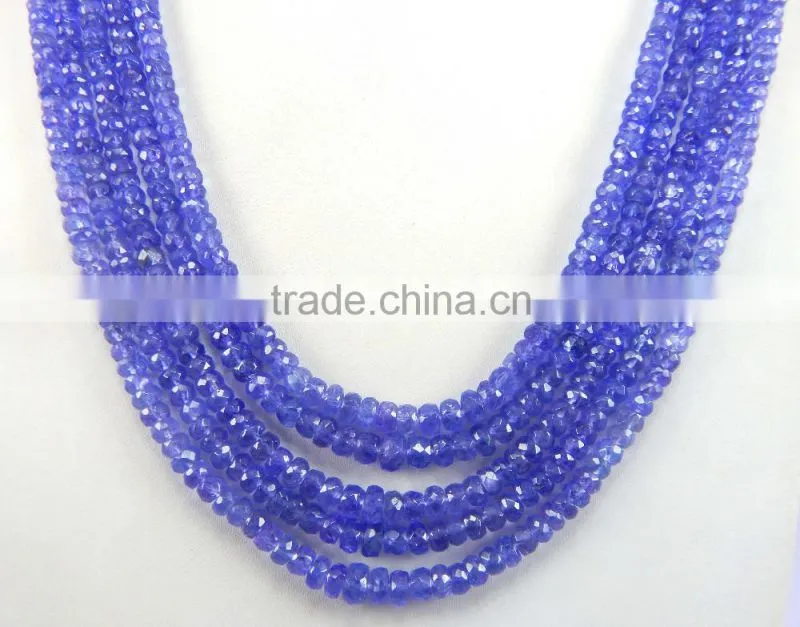 best price Natural Royal Blue AA quality Tanzanite Roundel faceted Beads, tz beads