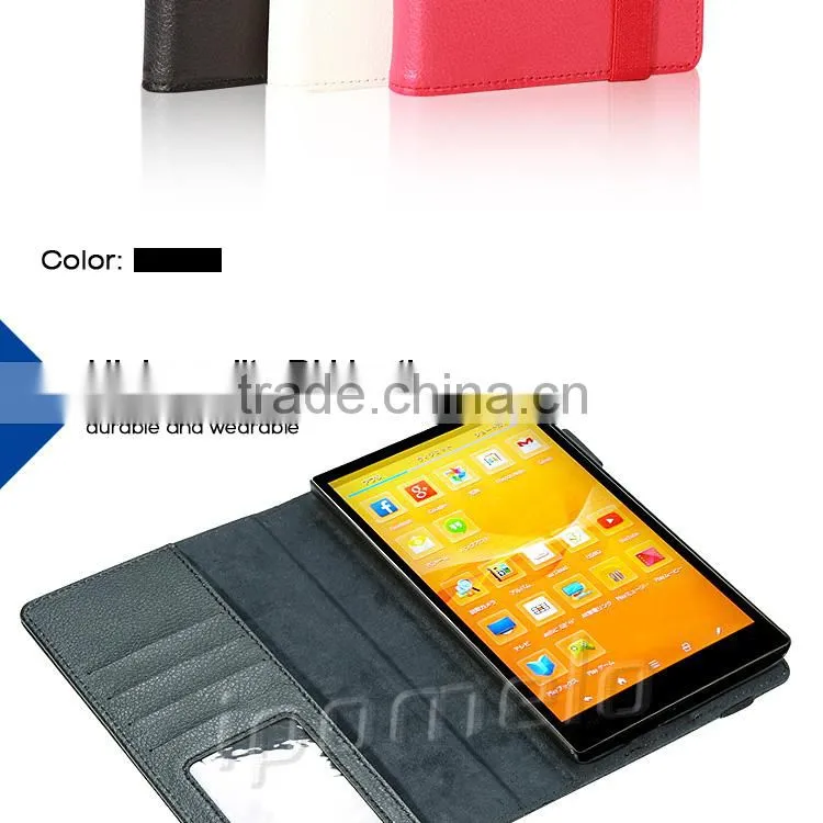 High quality leather tablet case for Sharp AQUOS PAD SH-06F