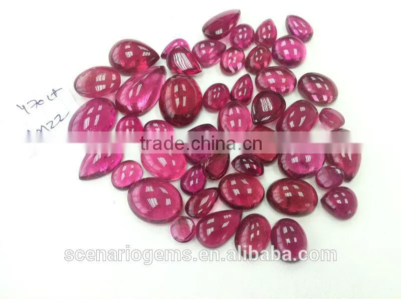 #AMZZ Natural Multi-Shape Free sizes Cabs Loose Gemstone Rubellite Cabochon