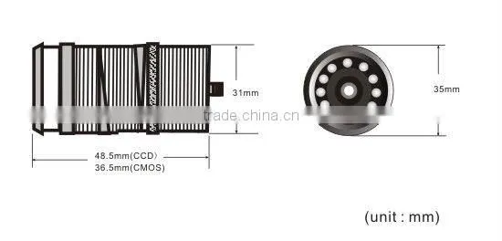 Mini Car Rear View System with waterproof cameras