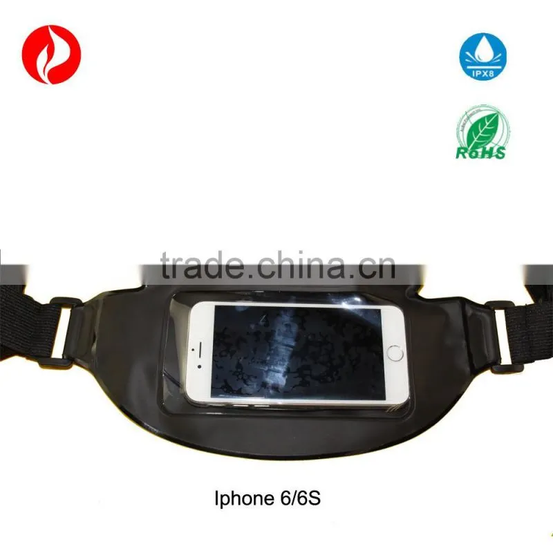 High quality eco-friendly new product on market running waist belt mobile phone pvc waterproof waist bag