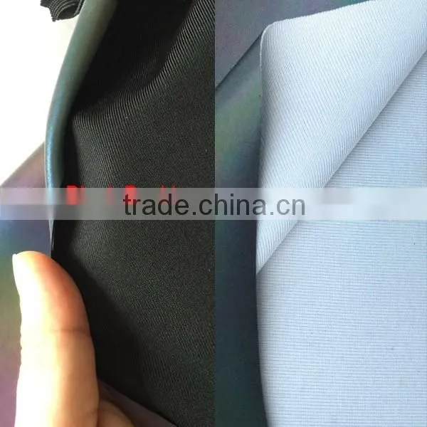 iridescent reflective spandex fabric /rainbow reflective fabric