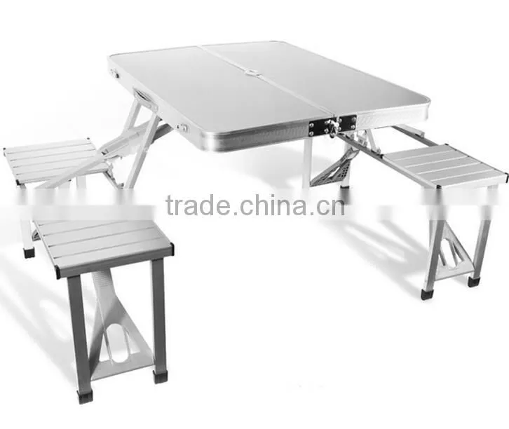 Wholesale Dispaly Dinner Aluminum Adjustable Folding Outdoor Table Set