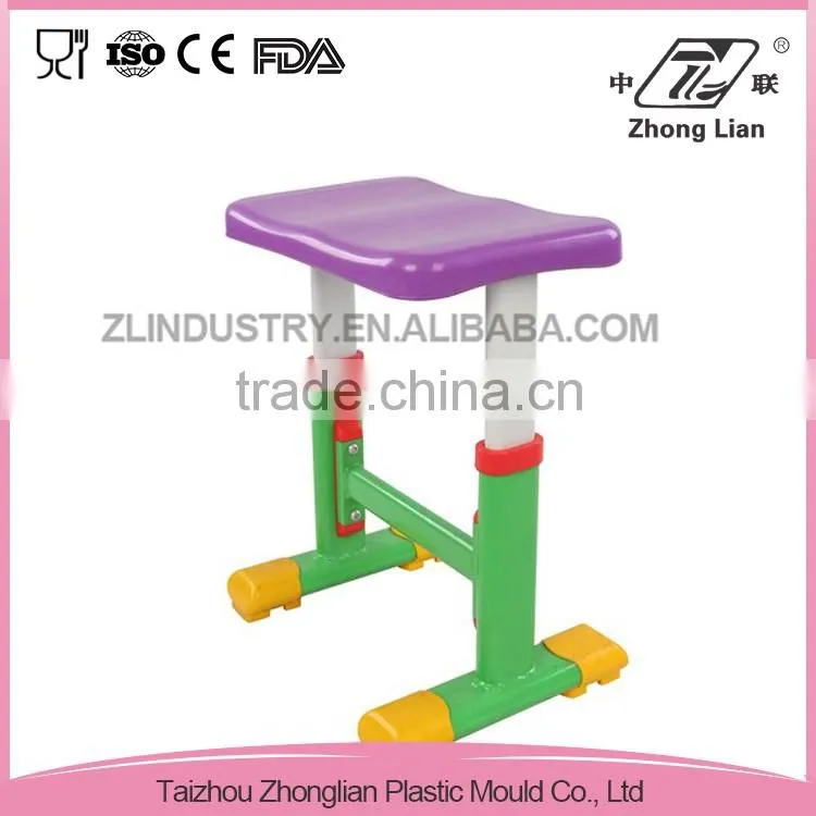 China made steel leg plastic surface school high adjustable stool chairs