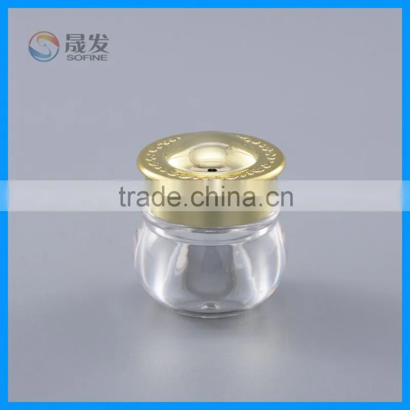 Gold cap as small cosmetic jar