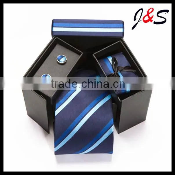 fashion 100%silk or 100% polyester tie and cufflinks set 013