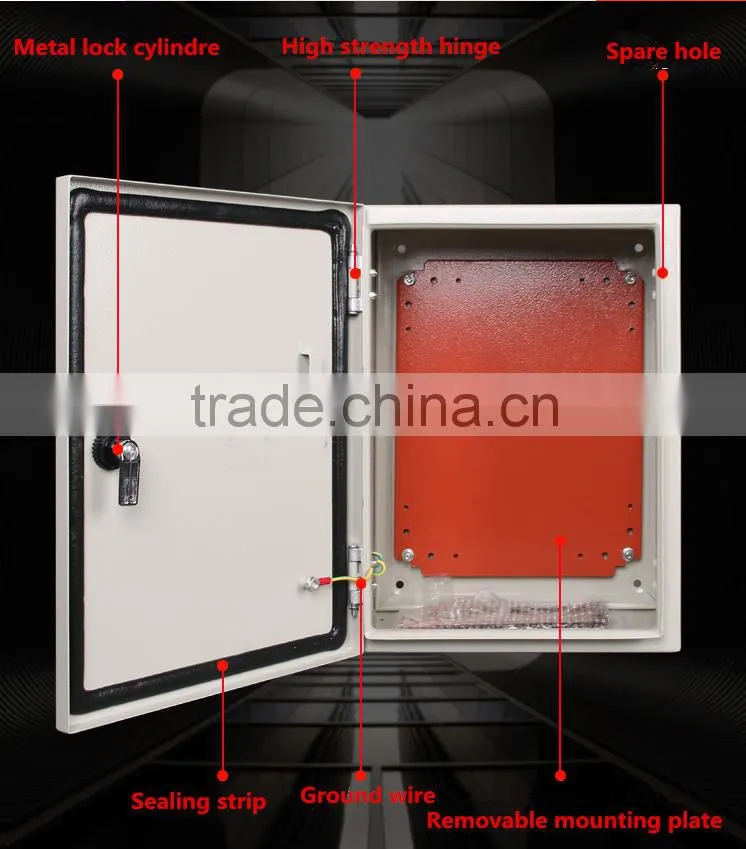 Outdoor distribution steel Enclosure box/pole wall mounted type/electrical distribution box