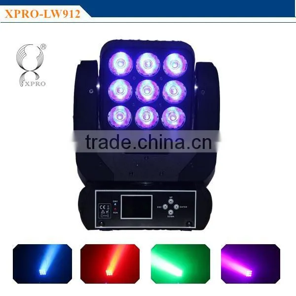 Matrix light LED 9pcs 12w RGBW 4in1 wash moving head