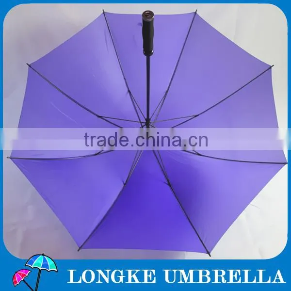 30" purple golf umbrella manual open windproof frame
