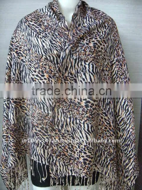 100%Viscose Animal Printed Scarf/Shawl
