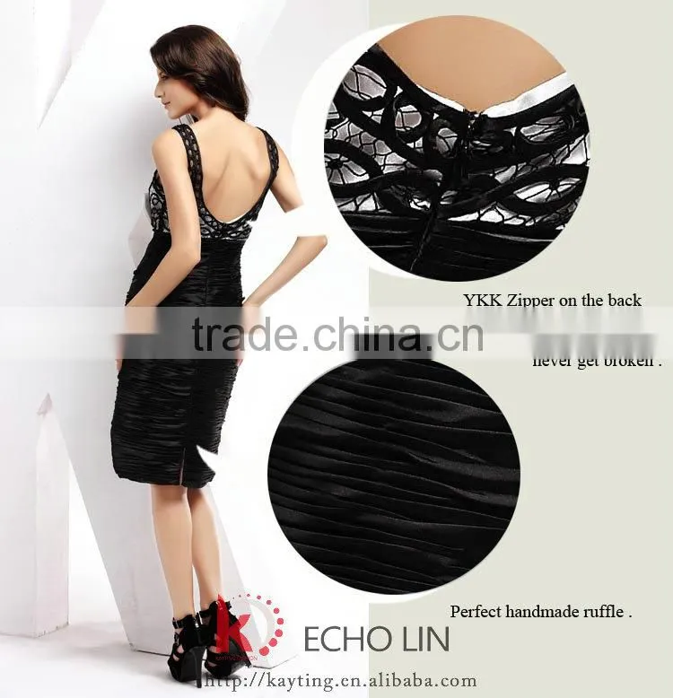 Formal ruffle handmade cheap evening dresses