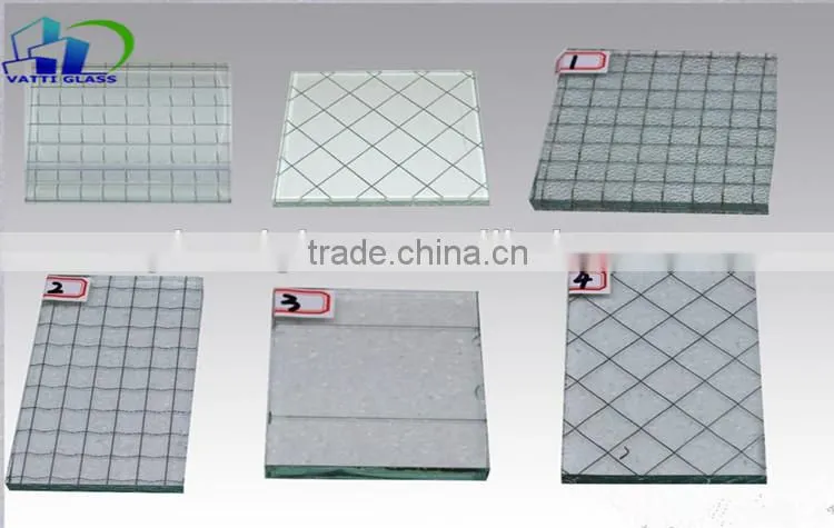 Clear/Colorful Wired Glass Price,Wired Glass thickness ,Safety Glass for building