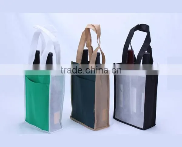 high quality black 6 bottle wine bag