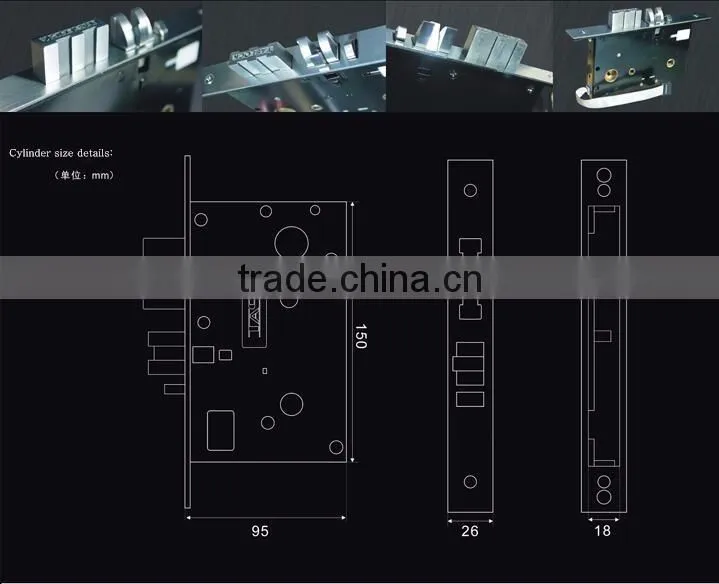 RFID card hotel lock with Pro usb card system