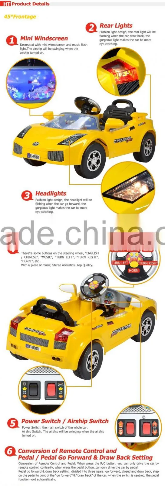 Wholesale Ride on Battery Operated Kids Baby Car,kids rc car with music and light,nice car for baby gift .
