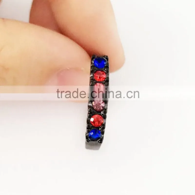 Jingli Jewelry stainless steel black coral women wedding rings (HZ-066)
