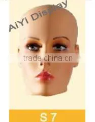 Male wig display mannequin head with plastic material