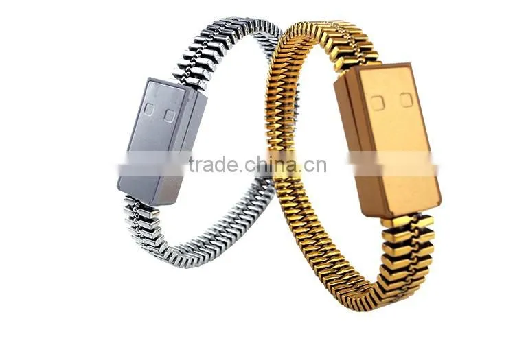 New design TPE jacket Micro usb data for mobile phone gold silver data cable