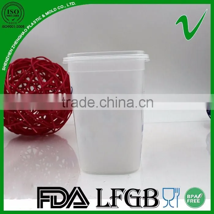 Disposable plastic food container with snap on cap