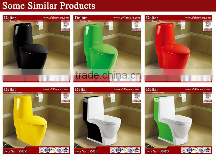 luxury bathroom design sanitary ware wc, green color toilet, washdown color toilet