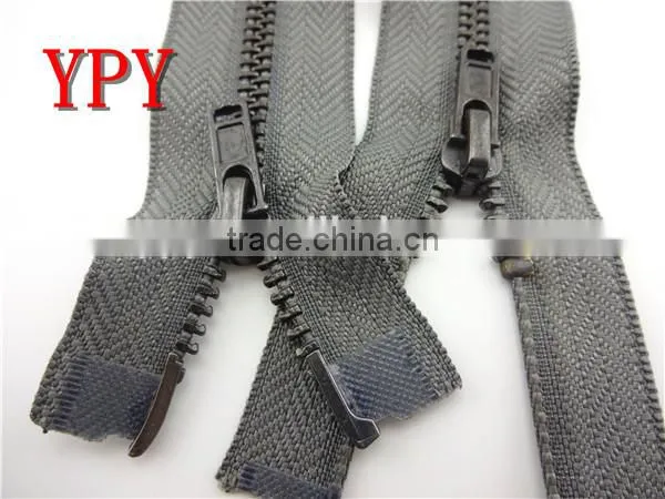 light black nickel metal zipper