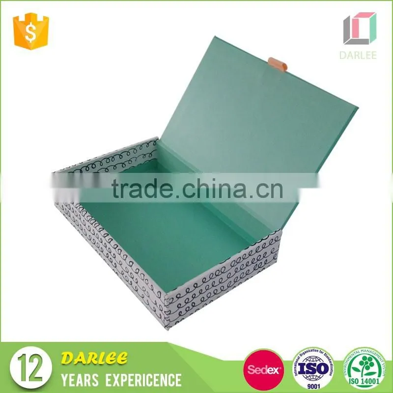 New product high quality custom printed clamshell flip lid gift box