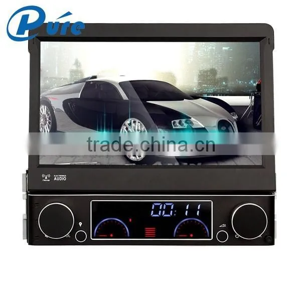 7 Inch Singel Din GPS Radio Player LCD HD Car DVD Player with AUX/Bluetooth/GPS