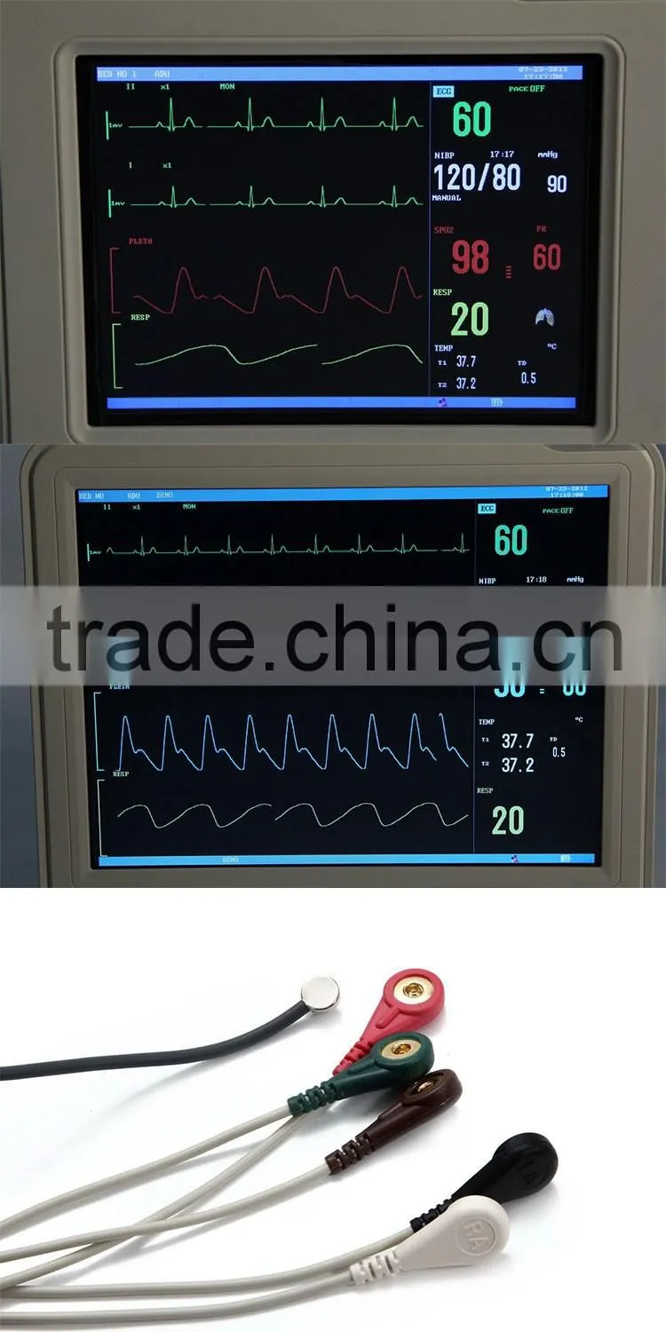 Economic price New Medical Device 8-inch Portable Multiparameter Patient Monitor for hospital