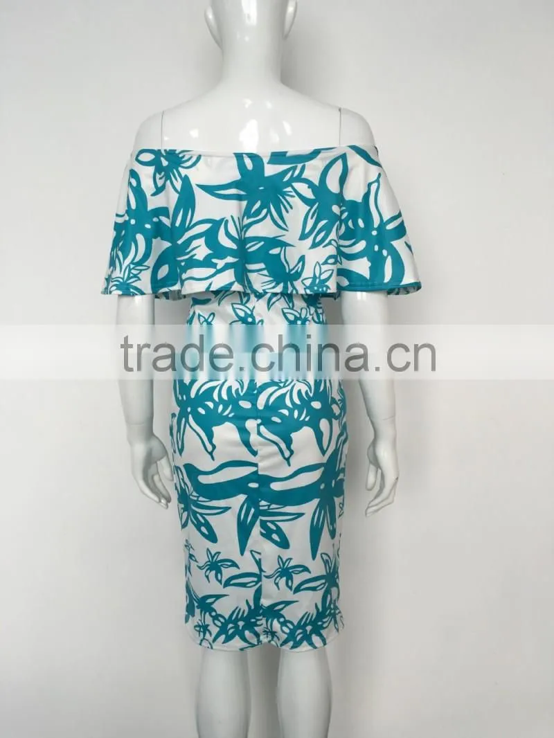 Bonvatt 2017 Summer new product lady dress fat floral print fancy dress