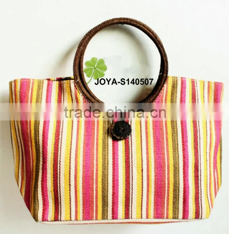 Handmade PP straw shopping bag fashion straw woven basket