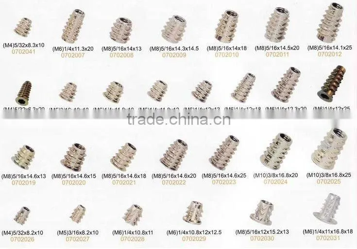 (M5)3/16x8x10 zinc-alloy cross dowels fastener nuts