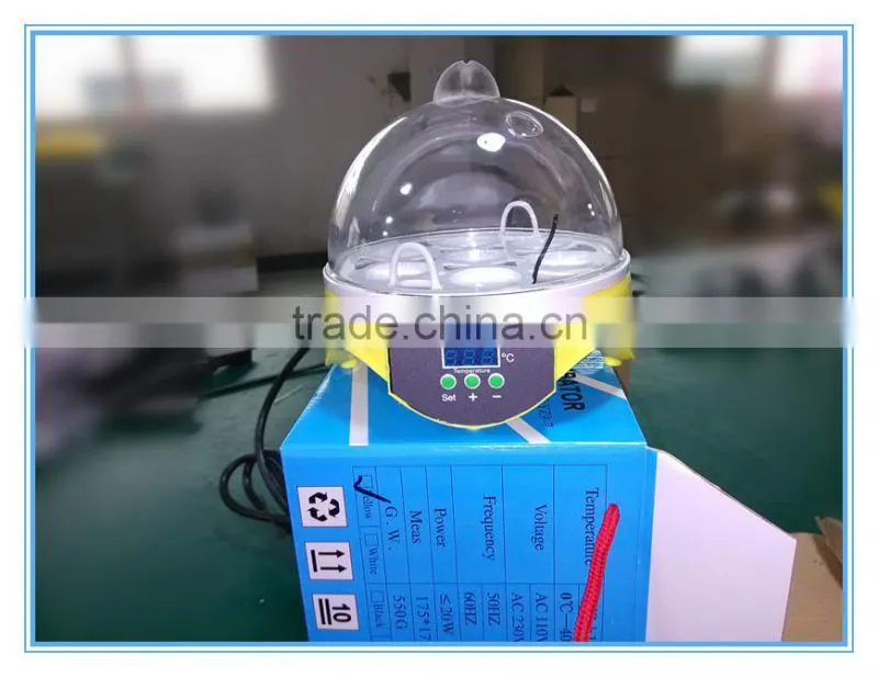 HHD EW9-7 for 7 Eggs portable 98% Hatching Rate CE Approved automatic mini icubator used from China